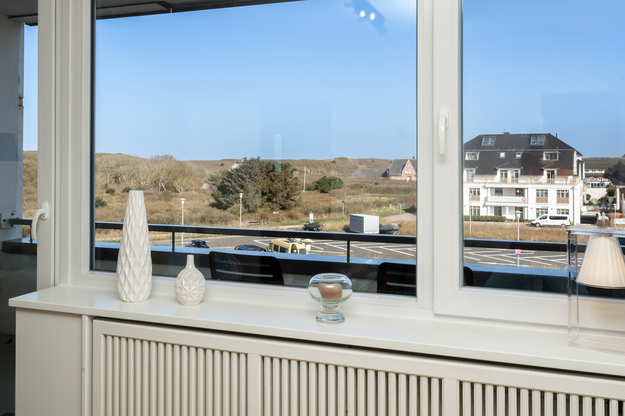 Ausblick aus der Ferienwohnung auf Dünen in Westerland